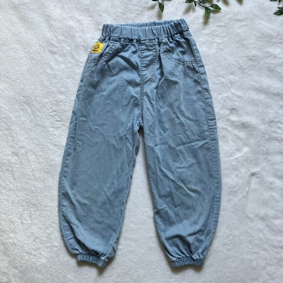 FREE w/ Purchase Denim Jogger Pants Size 110 (4T/5T) | Light Blue Elastic GUC - Picture 2 of 16